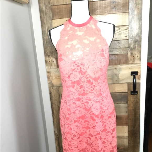 Nicole Miller Cordelia Dress in Coral - Picture 2 of 8